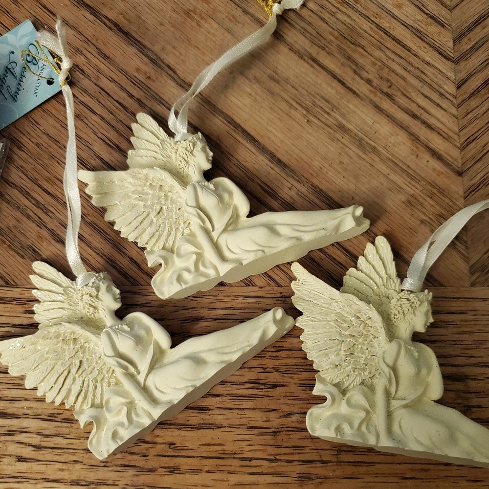 Ceramic Angel Ornaments set of 3
